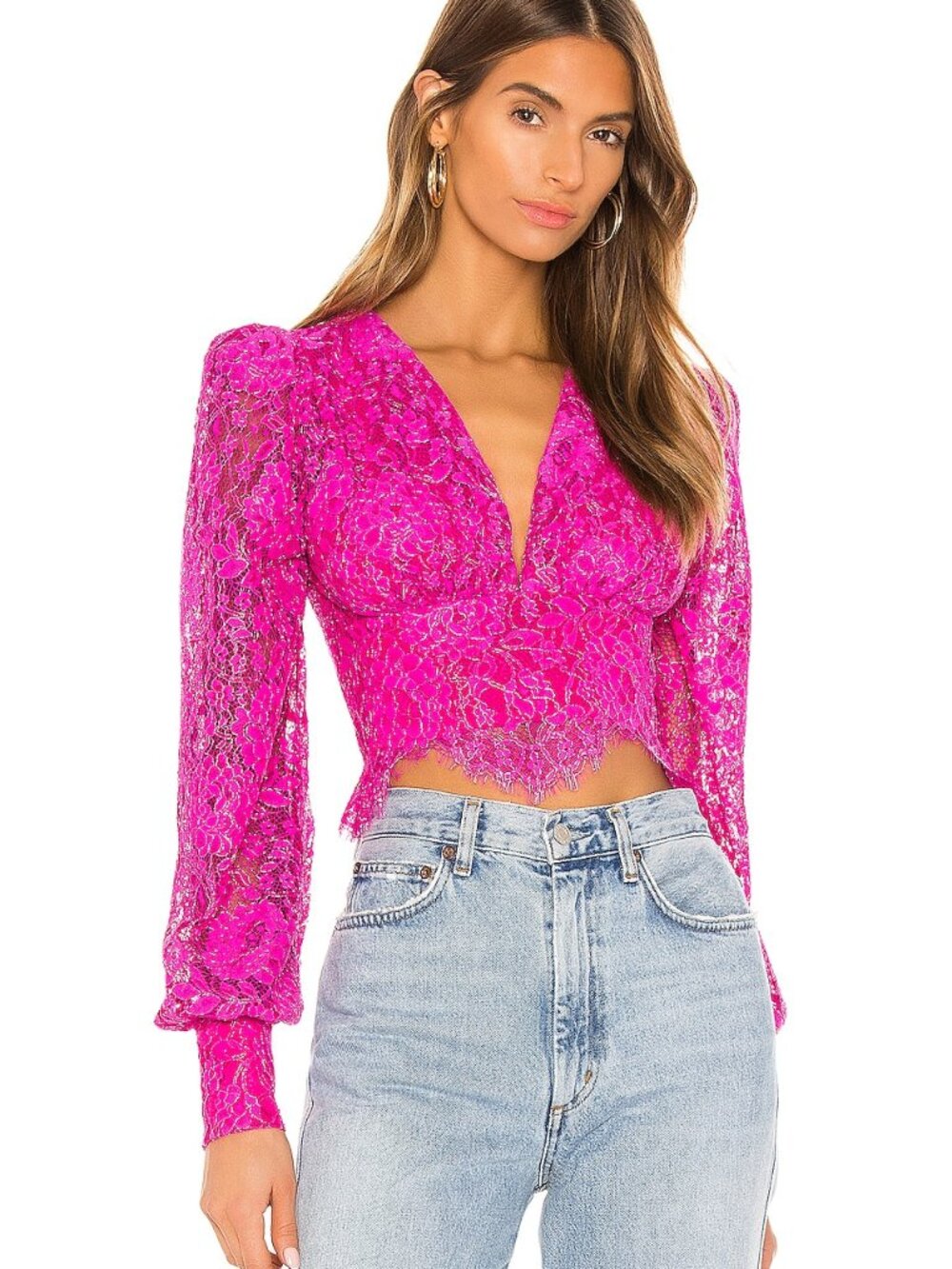 NBD Merlot Blouse  Color Magenta size Small